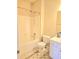 Bathroom with tub-shower combo, tile flooring, toilet, and vanity at 1172 Preserve Park Dr, Loganville, GA 30052
