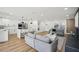 Living room showcasing a stylish layout with a modern kitchen and comfortable seating area at 7410 Fields Dr, Cumming, GA 30041