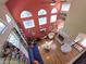 Aerial view of the living room showing the layout, windows, and furniture arrangement at 2270 Goodwood Se Blvd, Smyrna, GA 30080