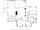 First floor plan featuring the kitchen, living room, primary bedroom, office, and dining room at 3821 Teesdale Ct, Atlanta, GA 30350