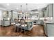 Gourmet kitchen featuring a large island, stainless steel appliances, and custom cabinetry at 3821 Teesdale Ct, Atlanta, GA 30350