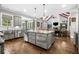 Open kitchen with a large island, stainless steel appliances, and easy access to the living room at 3821 Teesdale Ct, Atlanta, GA 30350