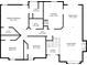 Floor plan featuring living room, dining, kitchen, 3 bedrooms and 2 baths at 713 Shore Ln, Lithonia, GA 30058