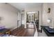 Bedroom with hardwood floors, closet, and large window offering natural light at 1 Biscayne Nw Dr # 211, Atlanta, GA 30309