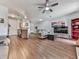 Spacious open-concept living room flows into kitchen and dining area at 121 Riverwatch Ct, Canton, GA 30114