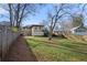 Expansive backyard featuring a well-maintained lawn, mature trees, and a privacy fence at 2011 Braeburn Se Cir, Atlanta, GA 30316