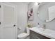 Bathroom featuring a vessel sink and a modern toilet at 2242 Greencrest Ne Dr, Atlanta, GA 30345