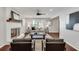 Cozy living room with painted brick fireplace and modern decor at 2242 Greencrest Ne Dr, Atlanta, GA 30345