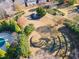 Aerial view of a playground and amphitheater in a well-maintained community green space at 2591 Royston Dr, Duluth, GA 30097