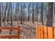 Back yard with mature trees at 1463 Bailey Farm Sw Dr, Marietta, GA 30064
