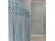 Shower room with tiled walls, glass door, and curtain with frills at 5995 Lanier Heights Cir, Buford, GA 30518