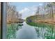 Serene cove view showing calm water, boat docks, and bare trees at 5995 Lanier Heights Cir, Buford, GA 30518