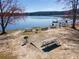 Lakeside view featuring picnic tables and barbecue grills, ideal for outdoor gatherings at 3475 Summerlin Pkwy, Lithia Springs, GA 30122