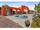 Exterior view of a town square featuring a decorative water fountain and outdoor seating at 3475 Summerlin Pkwy, Lithia Springs, GA 30122