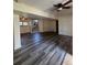Finished basement with plank flooring, stairs, and multiple doors at 2784 Williamsburg Way, Decatur, GA 30034