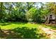 Spacious backyard with lush green grass and mature trees, perfect for outdoor activities at 2949 Pearl St, East Point, GA 30344
