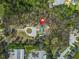 Expansive aerial view of a property surrounded by lush trees, providing privacy and a serene setting at 4900 College St, Union City, GA 30291
