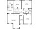 Second floor plan featuring bedrooms, bathrooms, laundry room, and walk-in closets, offering spacious living at 5860 Bluff Heights Drive, Cumming, GA 30040