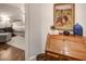 Stylish room featuring a workspace desk and partial view of a bedroom with modern accents and natural light at 45 Honour Nw Ave, Atlanta, GA 30305
