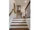 Elegant staircase with wooden treads and white risers at 45 Honour Nw Ave, Atlanta, GA 30305