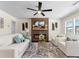 Stylish living room featuring a modern fireplace and chic, comfortable seating arrangement at 1937 Joseph Ct, Decatur, GA 30032