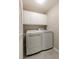 Functional laundry room with new washer and dryer, with modern white cabinets for extra storage at 4071 Cottage Oaks Dr # 3, Acworth, GA 30101