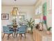 Cozy dining room featuring a table, modern light fixture, and plants at 243 Sterling St, Decatur, GA 30030