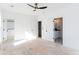 Bedroom with two doors leading to a bathroom and a closet at 3395 Lee St, East Point, GA 30344