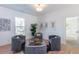 Cozy sitting room with hardwood floors, stylish seating, and natural light at 3395 Lee St, East Point, GA 30344