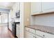 Modern kitchen with granite countertops, white cabinets, and stainless steel appliances at 232 Hunt Ne St, Marietta, GA 30060