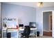 Bright bedroom with a desk area perfect for studying or working from home at 912 Tanners Point Dr, Lawrenceville, GA 30044