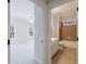 Bathroom with a tiled bath/shower and a white vanity sink at 1364 Manget Way, Dunwoody, GA 30338