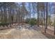 Backyard with a fire pit and surrounding seating at 549 Trailwood Sw Ln, Marietta, GA 30064