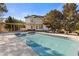 Beautiful backyard with a pool and deck, great for entertaining at 695 Old Peachtree Rd, Lawrenceville, GA 30043