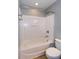 Bathroom includes a standard shower-tub combination and toilet at 2877 Deerwood Sw Dr, Atlanta, GA 30331
