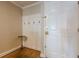 Welcoming entryway with white wainscoting and hardwood flooring at 3201 Lenox Ne Rd # 16, Atlanta, GA 30324