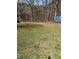A grassy backyard with a treeline and storage units at 3153 Lake Monroe Rd, Douglasville, GA 30135