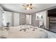 Main bedroom features ensuite bathroom, neutral colors and dog door to the exterior at 738 Lauren Cir, Lawrenceville, GA 30043