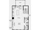 Open concept layout of second floor with great room, dining, kitchen, half bath and deck at 309 Oldvine Dr, Lawrenceville, GA 30044