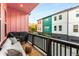 Cozy balcony with outdoor seating and a grill, perfect for relaxing and entertaining at 160 Color Cir, Atlanta, GA 30317