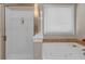 Bathroom with a relaxing soaking tub, shower, and mosaic tile accents at 3919 Teal Cir, Powder Springs, GA 30127