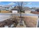 View of the front yard with stepping stones, mulch, and a street with various homes at 3919 Teal Cir, Powder Springs, GA 30127