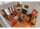 Lofted view of a living room with hardwood floors and earth tone furniture at 3919 Teal Cir, Powder Springs, GA 30127