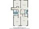 Floor plan with dimensions for the second floor featuring bedrooms, bathrooms and a walk-in closet at 1677 Foresta Ct, Atlanta, GA 30341