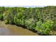 An aerial image displays a home nestled within a tranquil lakefront setting, surrounded by lush, mature trees at 4811 West Lake Se Dr, Conyers, GA 30094