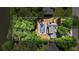 Overhead shot of a private home with a pool surrounded by green trees at 4811 West Lake Se Dr, Conyers, GA 30094