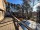 View from back deck overlooking the property's green space and pool area at 4811 West Lake Se Dr, Conyers, GA 30094