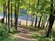 View of a lake with a dock and trees along the shoreline at 4811 West Lake Se Dr, Conyers, GA 30094