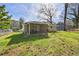 Spacious backyard with a covered sunroom attached to the house at 2587 Lancaster Dr, Atlanta, GA 30344