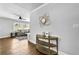 Bright and stylish living room with hardwood floors and a view to the outside through large windows at 2587 Lancaster Dr, Atlanta, GA 30344